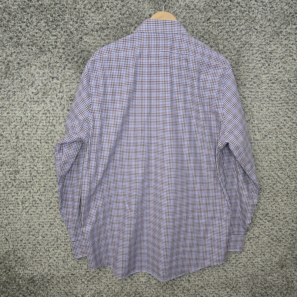 Van Heusen Dress Shirt Mens 16 34/35 Blue Button Up Regular Fit Flex Collar - Picture 7 of 7